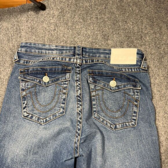 True Religion Becca Bootcut Jeans Womens 30 Blue Mid Rise Lightwash 30x32.5 - Picture 9 of 12